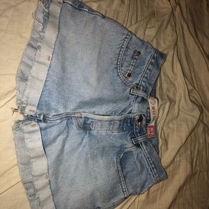 high-waisted gap jean shorts